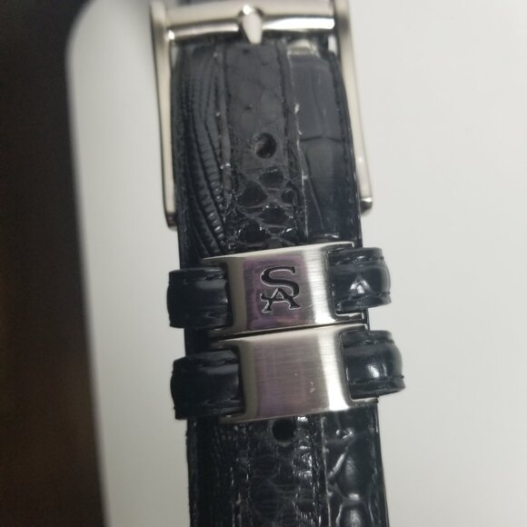 Stacy Adams Men's Genuine Leather Snake Print Belt Sz 42 - Picture 12 of 12